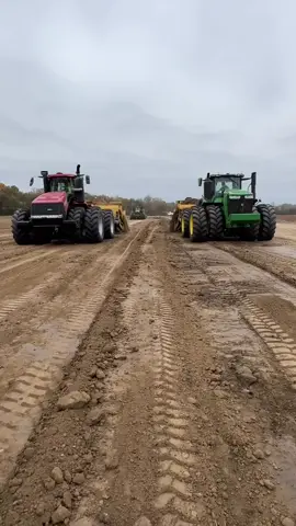 JOHN DEERE 9R + CASEIH STEIGER 580 #caseihsteiger620 #johndeere9r #trailadoble 🔥🚜