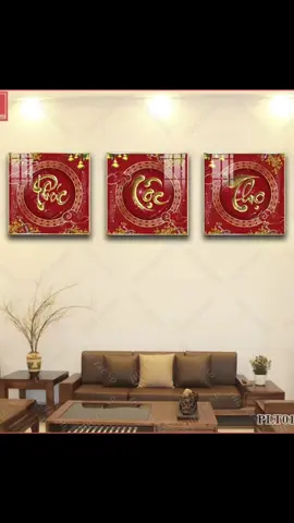 Bộ 3 tranh Phúc Lộc Thọ #tranhtrangguong #tranhtreotuong #phucloctho #tranhphucloctho #decornha #trangtrinhacua #decornhadep #xuhuong 