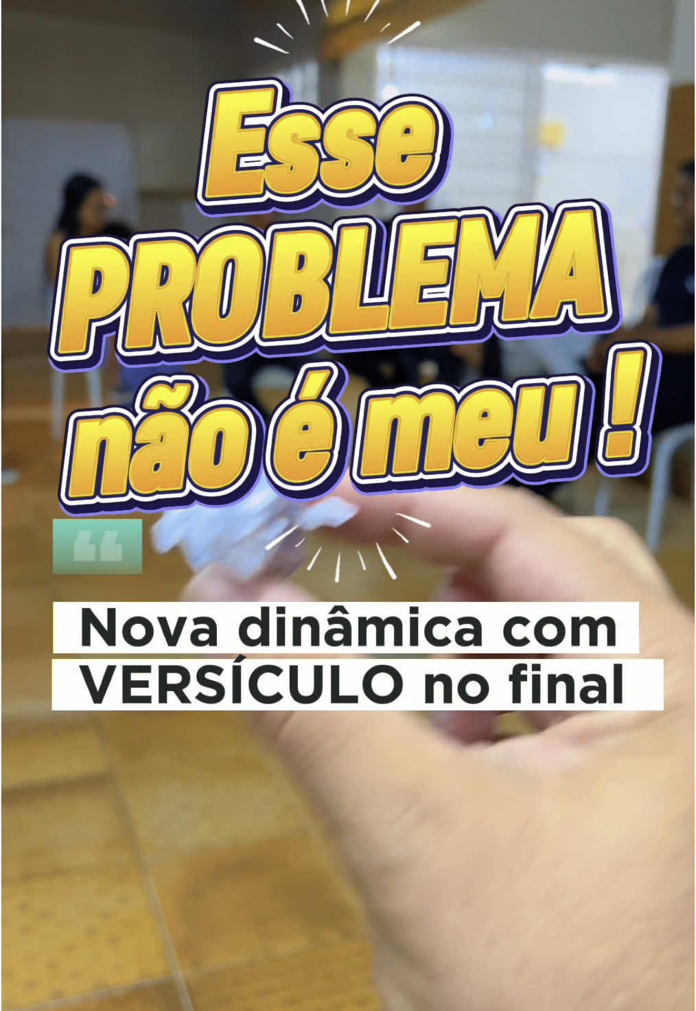 Dinâmica nova “ESSE PROBLEMA NAO É MEU !” Parabéns ao casal Nathan e Jessica que pela segunda vez no GP já toparam em fazer uma dinâmica 👏🏻👏🏻 #celula #gp #gc#dinamica #atualizacao #problema #solucao #igreja #empresa 