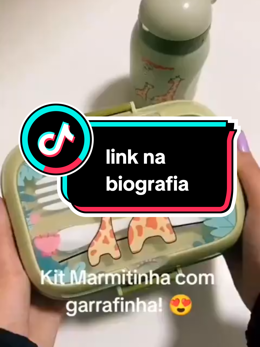 Compre pelo link na biografia 🎀 Kit Marmita Infantil com Talheres de Plástico e Garrafa de 400ml com Canudo Lancheira Escolar Creche