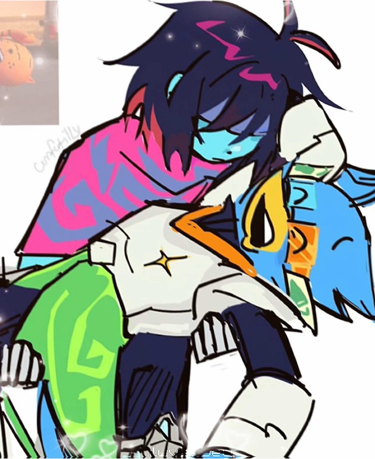 #kerdlycanon in just 63 days.. Art by @confetilly  #deltarune #deltaruneedit #kerdly #kris #berdly #tobyfox #fyp #edit #kerdlyedit #krerdly #deltarunetomorrow