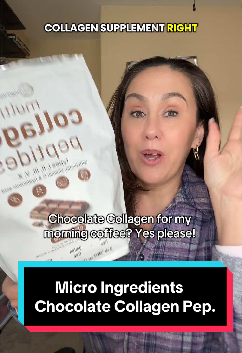 The perfect addition to my morning coffee, chocolate collagen peptides! @Micro Ingredients #collagenpeptides #chocolatecollagen #multicollagenpeptides #antiagingskincare #biotin #hyaluronicacid #microingredients 