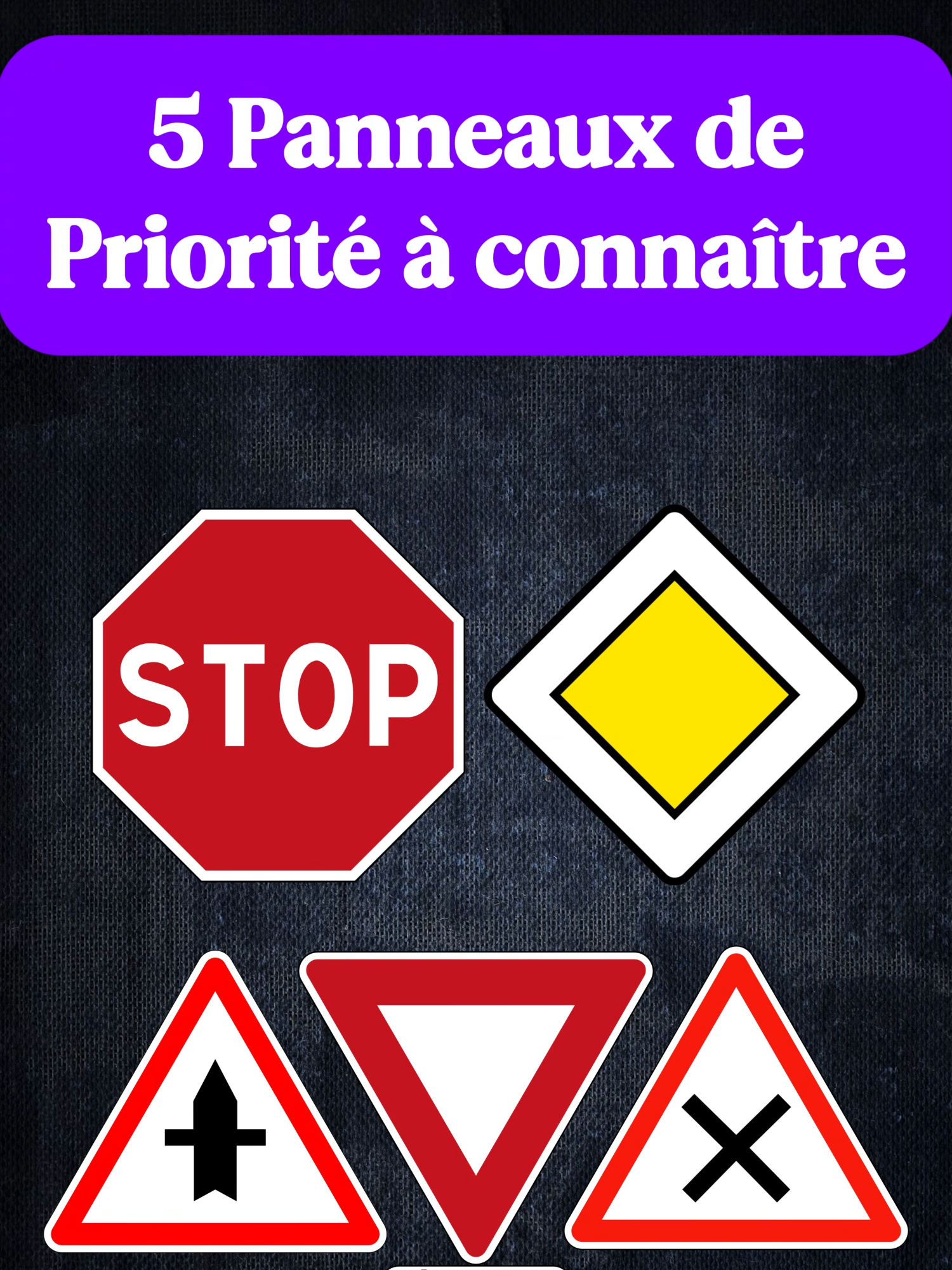 5 panneaux de Priorité à connaître 🚦🔥 Apprends le Code de la Route en toute simplicité avec @codeplusroute2 ! 📖✨ Des astuces, des quiz et des conseils pour réussir ton examen 🎯✅ Abonne-toi et prends la route vers la réussite ! 🚦🔥 #codedelaroute #code_de_la_route #permisdeconduire #codedelaroute2025 #permis #permisfrance #passersonpermis #revision #autoecole #quizfr #quizz #circulation #examen #panneaux