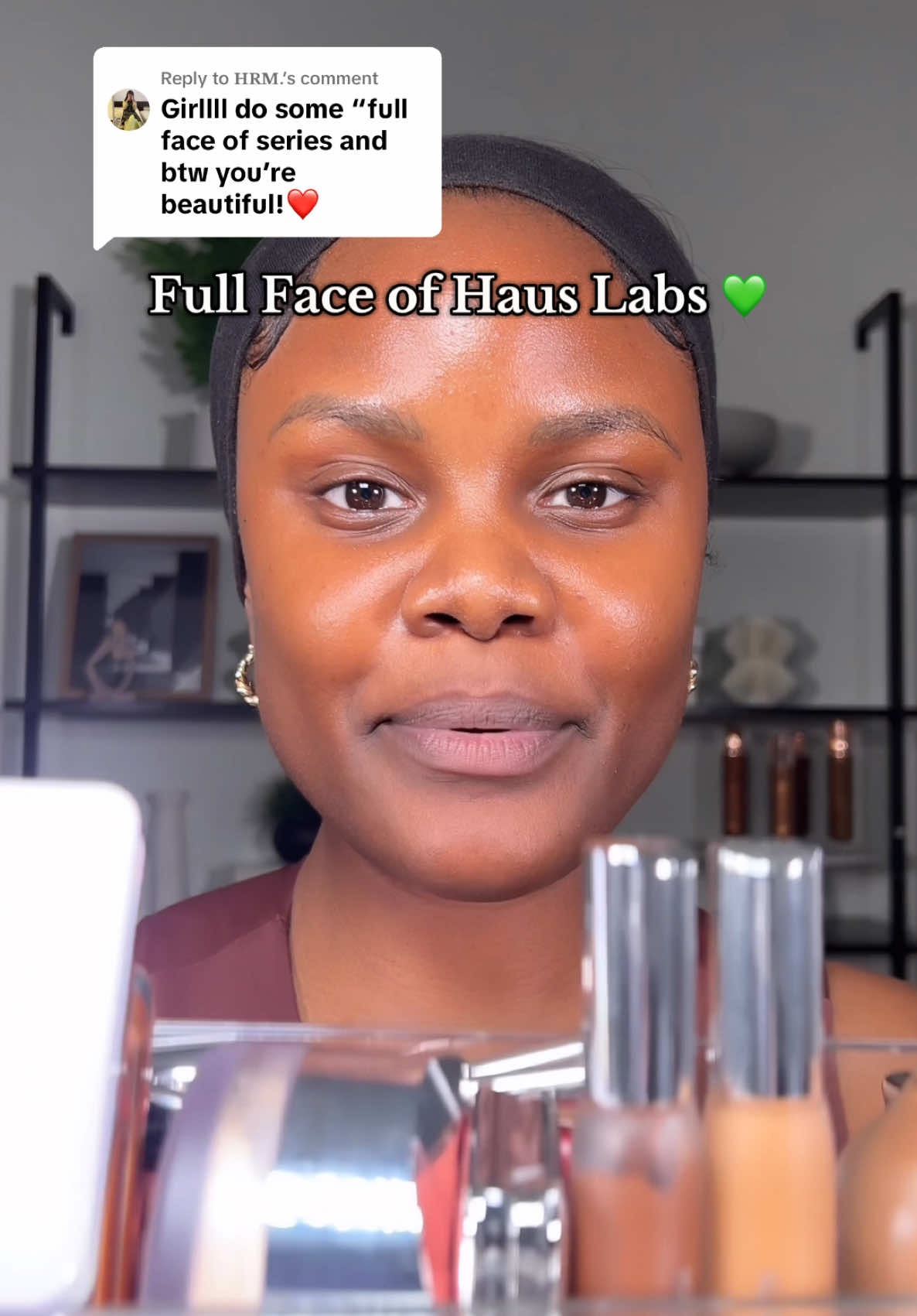 Replying to @𝐇𝐑𝐌. Full Face of Haus Labs 🤭✨ Are all their products really giving? Comment below 💚 #beauty #makeup #hauslabs #fullfacemakeup #hauslabsfoundation #fyp #makeupfyp 