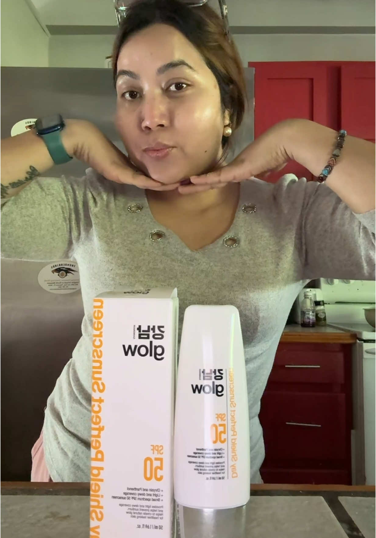 Glow day sunscreen POWERFUL UV PROTECTION #spf50 #glowsunscreen #glow #sunscreen #lightcoverage #narturalglow #healtherskin #glowingskin #moisturizer @LG beauty US 