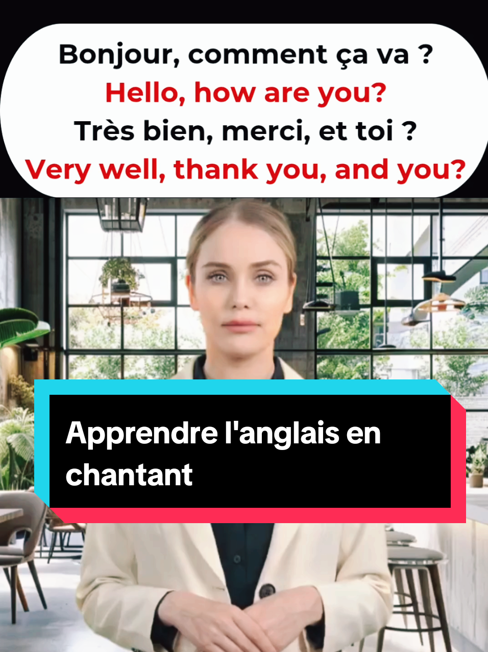 Apprendre l'anglais en chantant. Chante avec moi et améliore ton anglais facilement. No oublié pas de liker et de partager 😊 #apprendrelanglais #anglais #france #anglaisfacile #learningenglish #english #englishteacher #speakenglish #learnenglish 