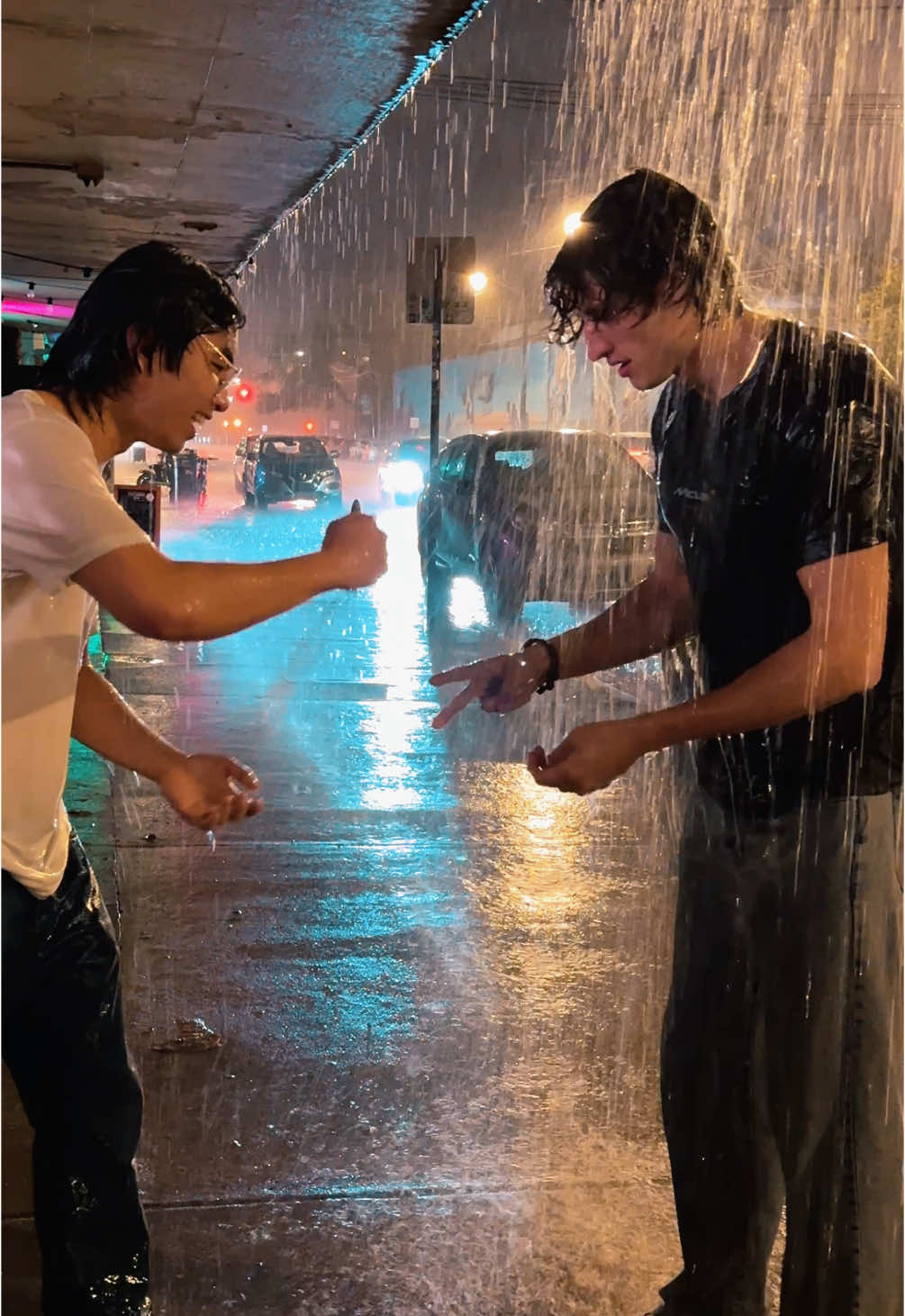 We both don’t remember recording this #rain #rockpaperscissors #liminal 
