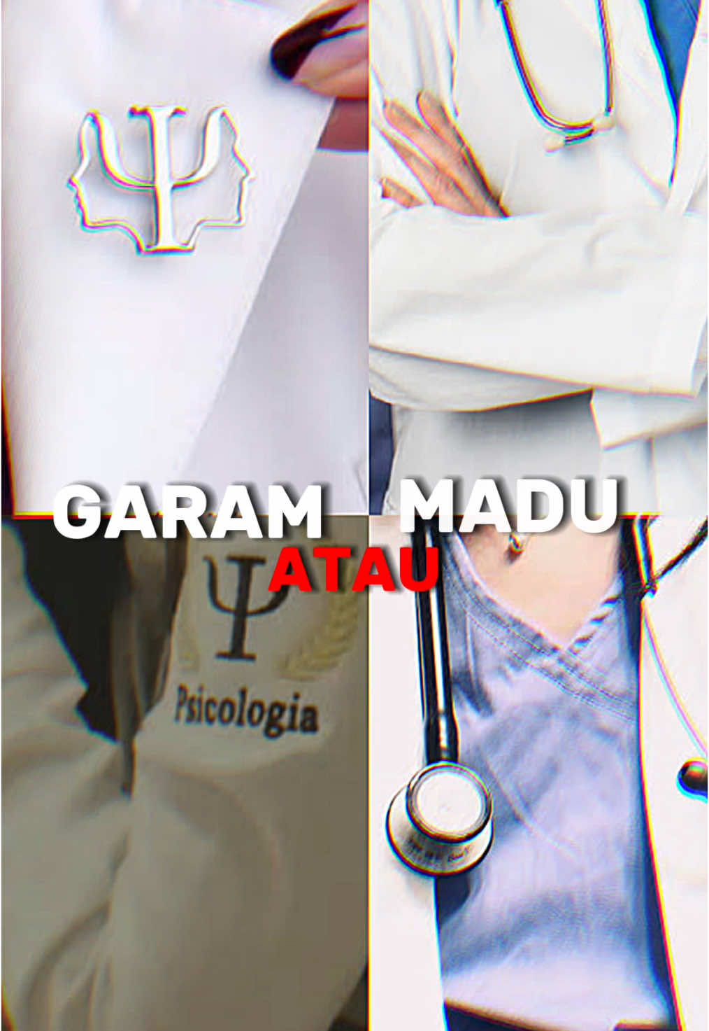 Sama-sama jas putih, sama-sama bantu kehidupan orang lain. Tapi sangatlah berbeda hehe  Ps: biasanya anak psikologi byk anak yg ga lolos kedokteran #psikologi #kedokteran #psychology #medicine 