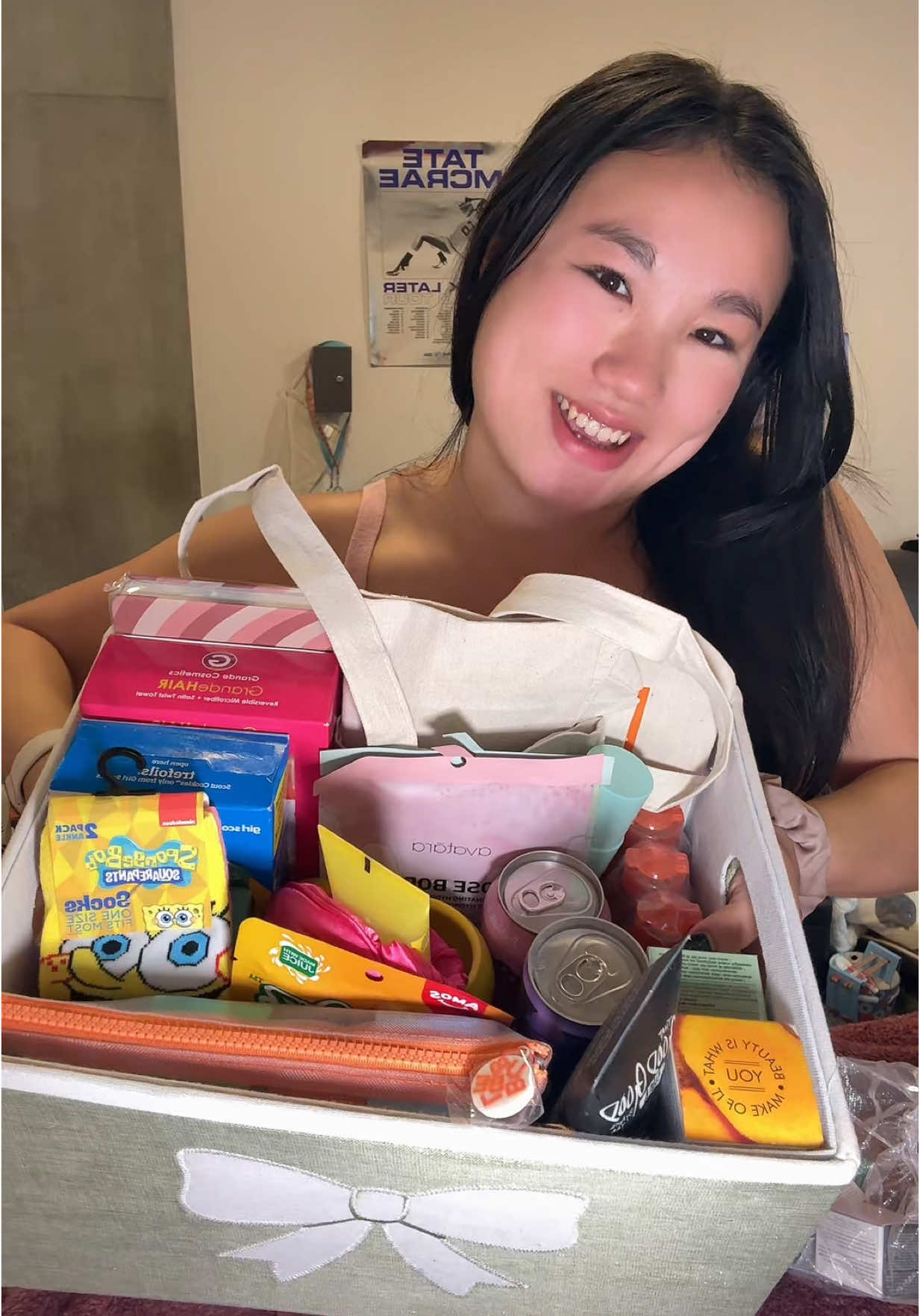 make a giveaway basket with my pr goodies for my residents that attend my event and stay tuned to see who won it 🫶🏻 🫶🏻 #calpolyslo 