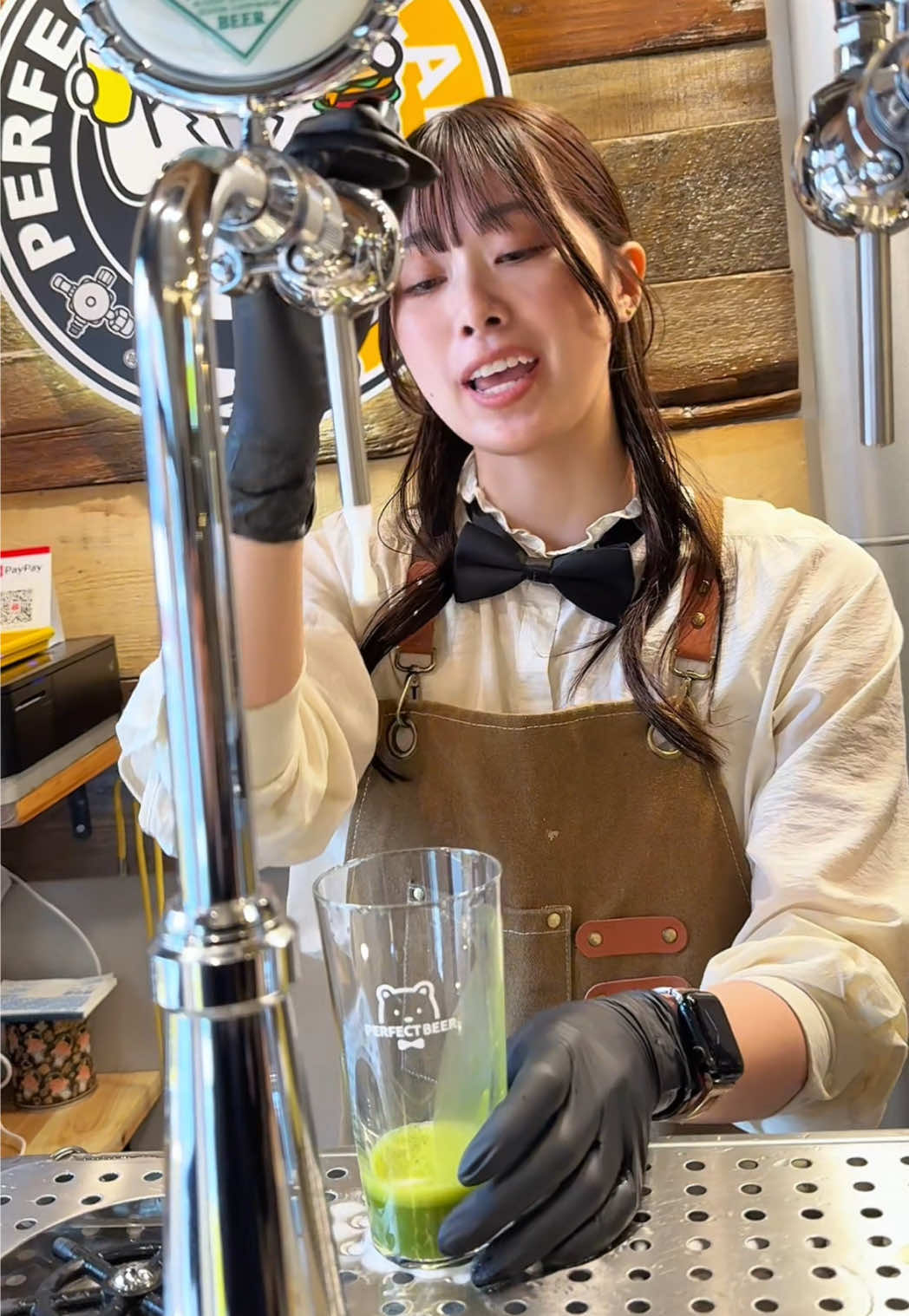 泡まで抹茶の風味が感じられて美味しい【抹茶ビール】 テイクアウトも出来るのでこれからの季節に是非！ 門前仲町にある【パーフェクトビアラボ】 #東京グルメ #門前仲町グルメ #木場グルメ #抹茶 #japanesefood 