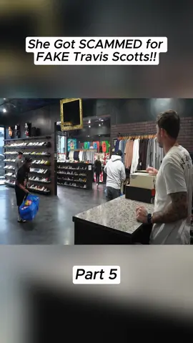 She Got SCAMMED for FAKE Travis Scotts!! #sneakers #fpy #kicks #buying #seller #shoes #check #scam #scammer 
