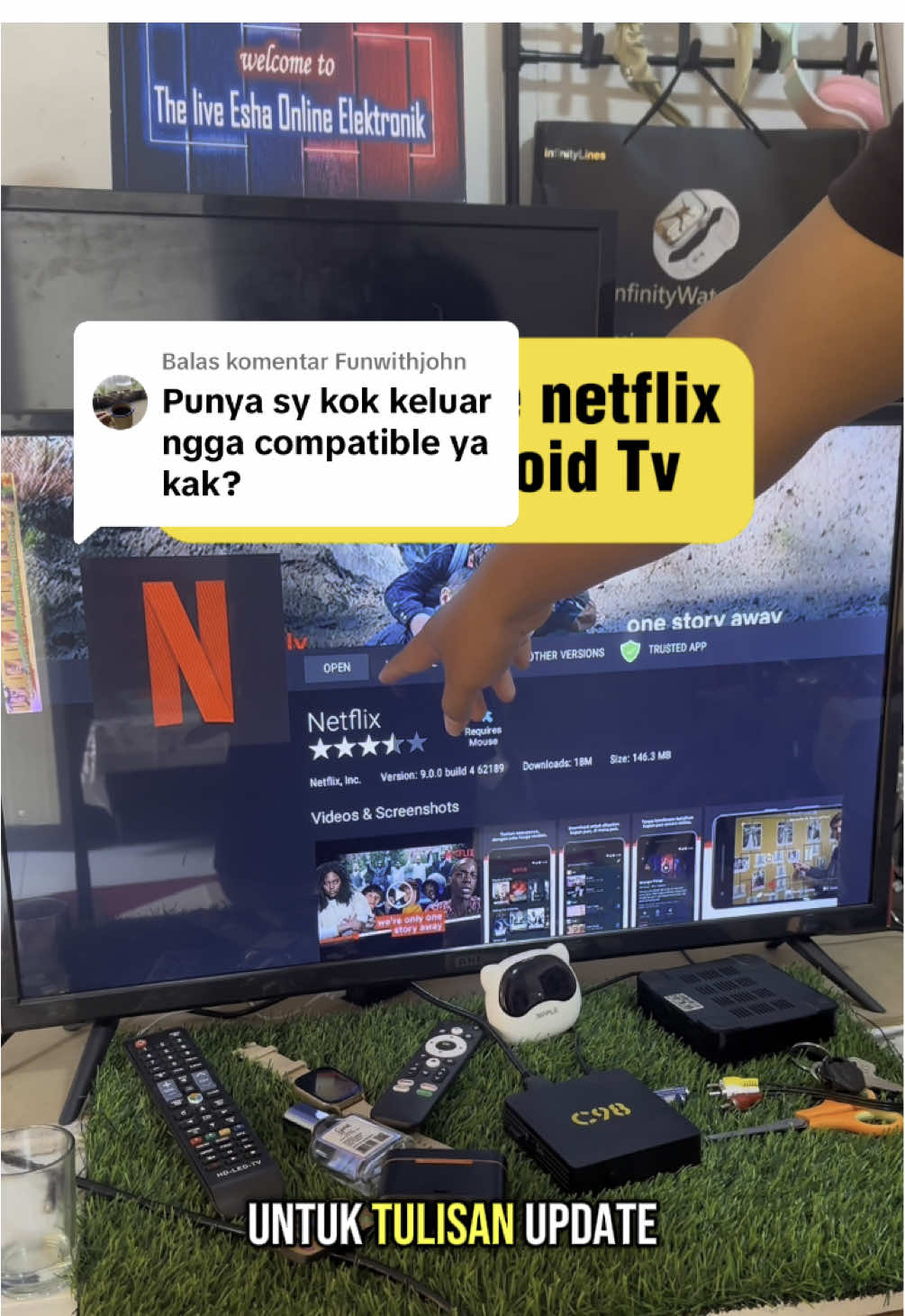 Membalas @Funwithjohn ini solusi untuk bisa nonton netflix di semua jenis TV #tvbox #tvbox4k #tvboxandroid #android #androidtv #smarttv #cuanhariraya #promoguncang44 #lebaranextrasale 