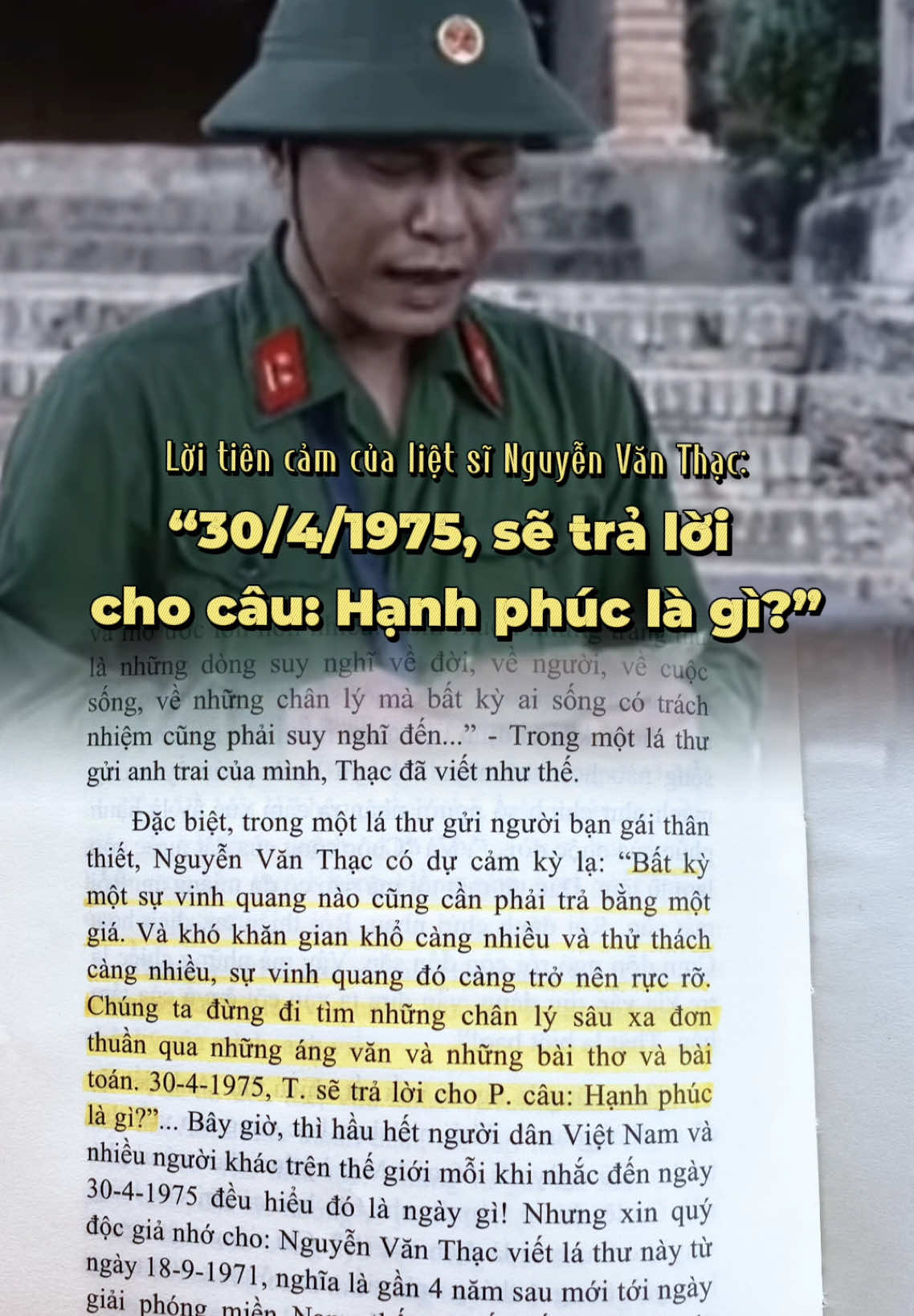 30/4/1975 sẽ trả lời cho bạn câu: Hạnh phúc là gì?🇻🇳✨🥹#nopainnogainbook #BookTok #sachlichsu #sachlichsu #maimaituoihaimuoi 