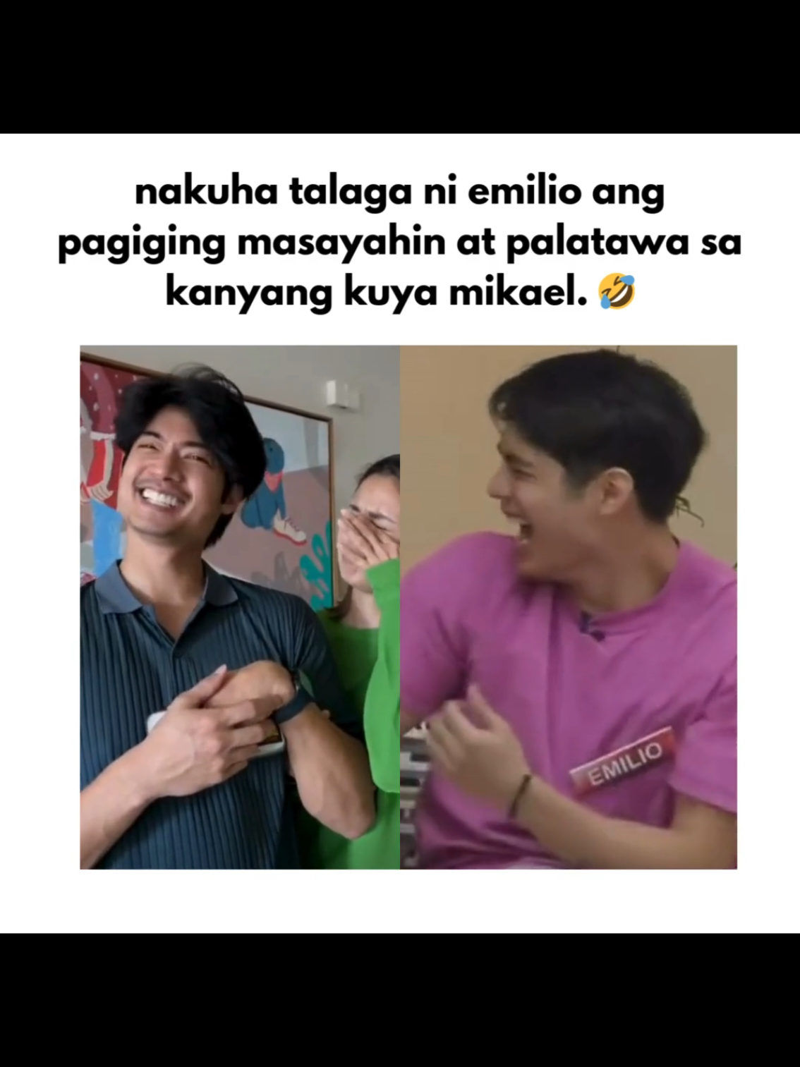 Goodvibes talaga tong mag kuya! Same Kalog, Same vibes! 💙 @emiliodaez @mikaeldaez #bro #PBBCollab #EmilioDaez #emiliobuddies 