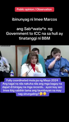 Fully coordinated ang Government sa I see see #philippines #kabayan #ofwlife #ofw #vpsara #indaysara #vpsaraduterte #prrd #duterte #tataydigong #philippineelection #ICC #pinoy #ph #politics #tiktokph #tiktokphilippines #PDP #marcoleta #davaocity 