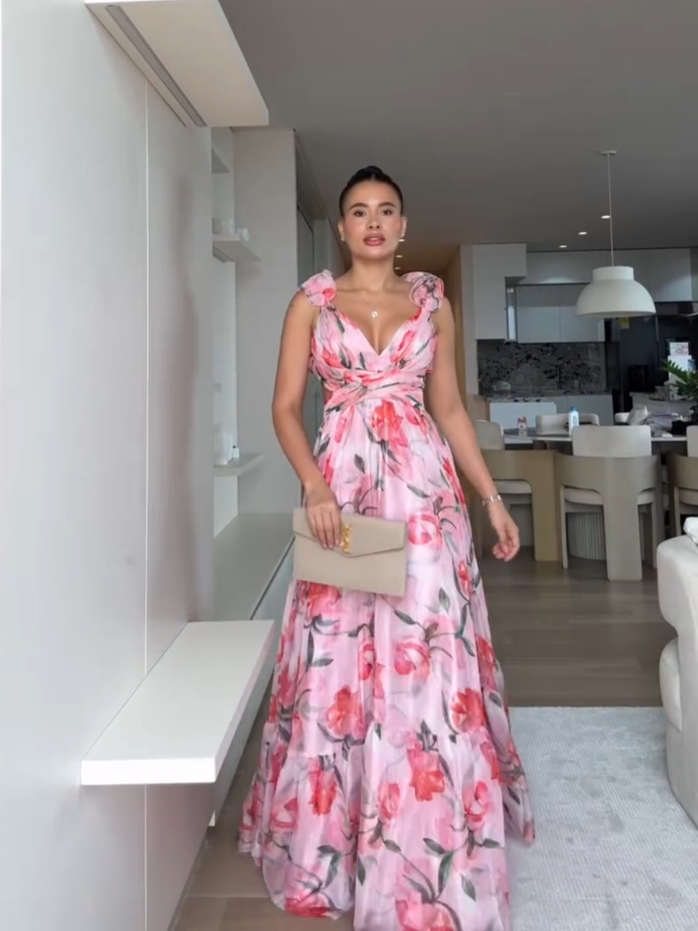 Whimsy Grace Tulle Floral Ruffle Detail Back Lace-up Pleated Maxi Dress---$45.99 #novodiva #diva #holiday #fashion #datenight #gift #design #travel #dress #novo #dresses #womenfashion #outfits #skirt #beach #party #beachday #girls #wedding #floral #floraldesign