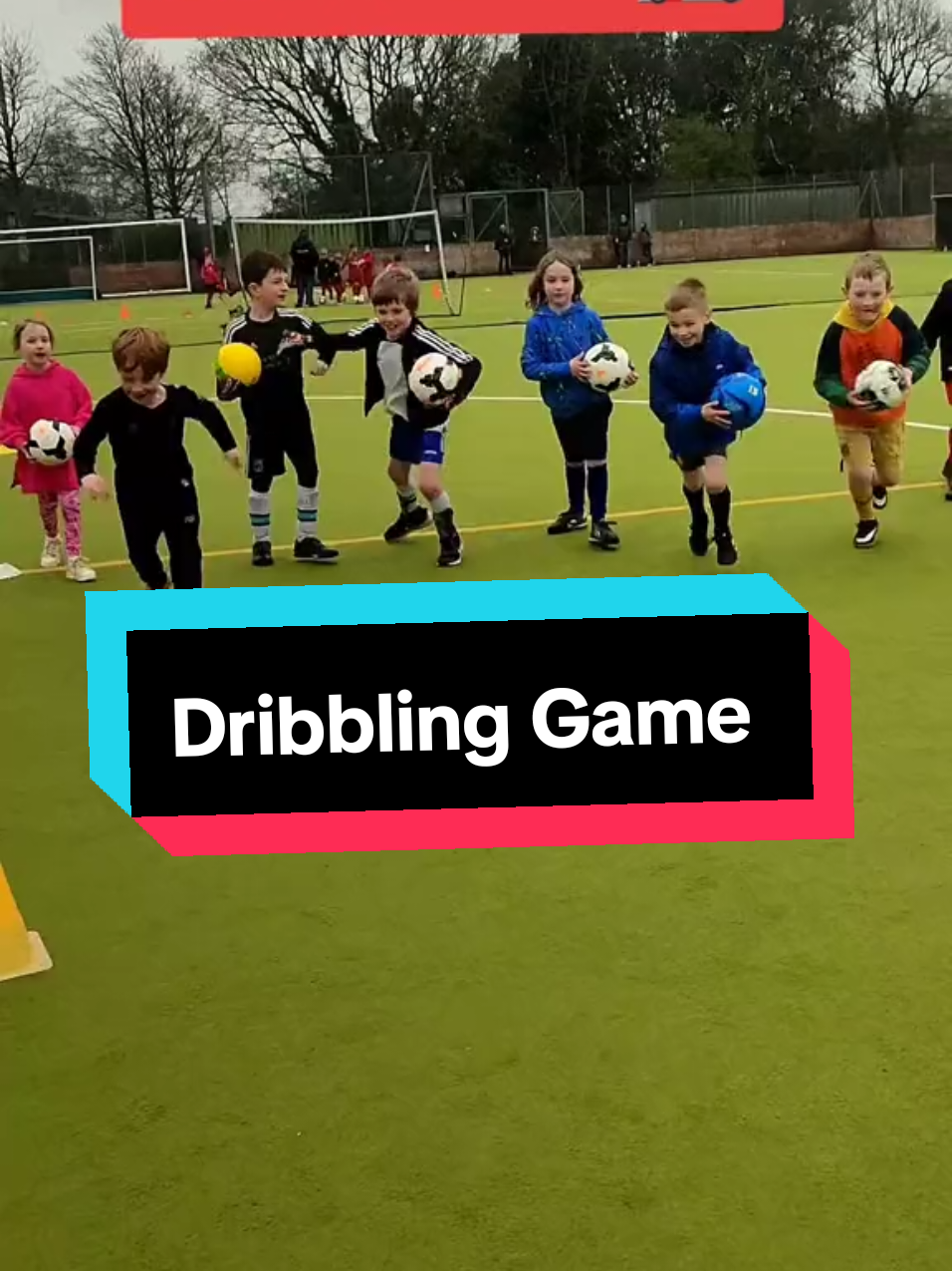 Play this fun dribbling game in your next session. #footballcoach #soccercoach #footballdrills #soccerdrills #justplaysports 
