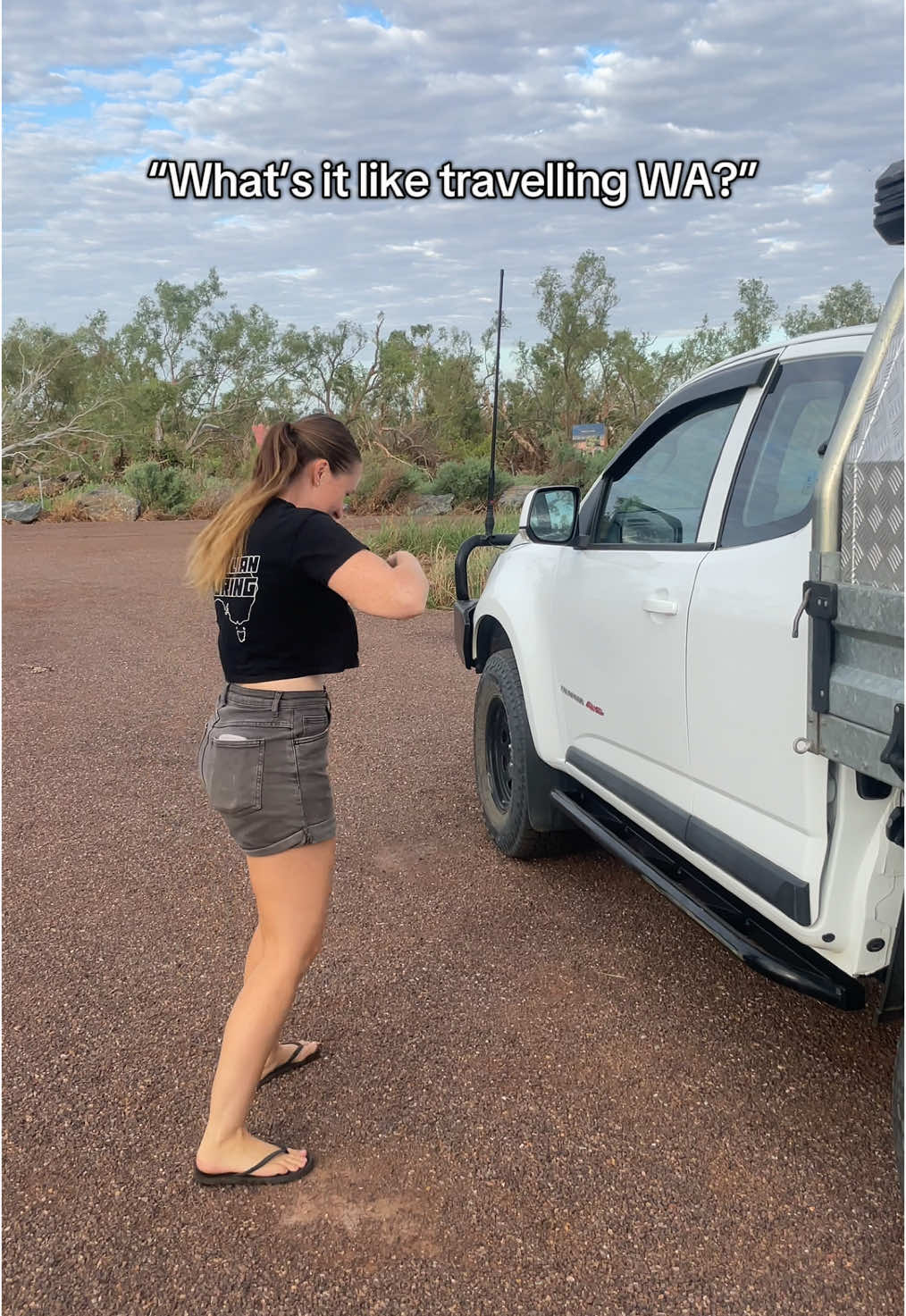 If you know you know 🪰  #lapofaustralia #outback #westernaustralia #flys #roadtrip #caravanlife #traveltok #4x4 #camping #travel #freecamping 