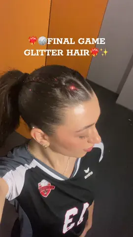 We are CHAMPIONSSSSS🏆❤️‍🔥💌✨🏐 @KV Vellaznimi #volleyball #gameday #finalgame #champions #hair #glitter 