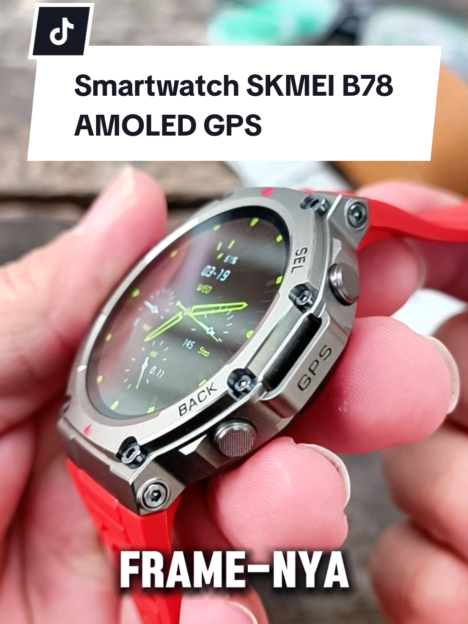 Smartwatch SKMEI B78 AMOLED display waterproof ATM 5 built-in GPS connect strava Military Grade #smartwatch #smartwatchskmei #skmeib78 #smartwatchgps #promoguncang44 