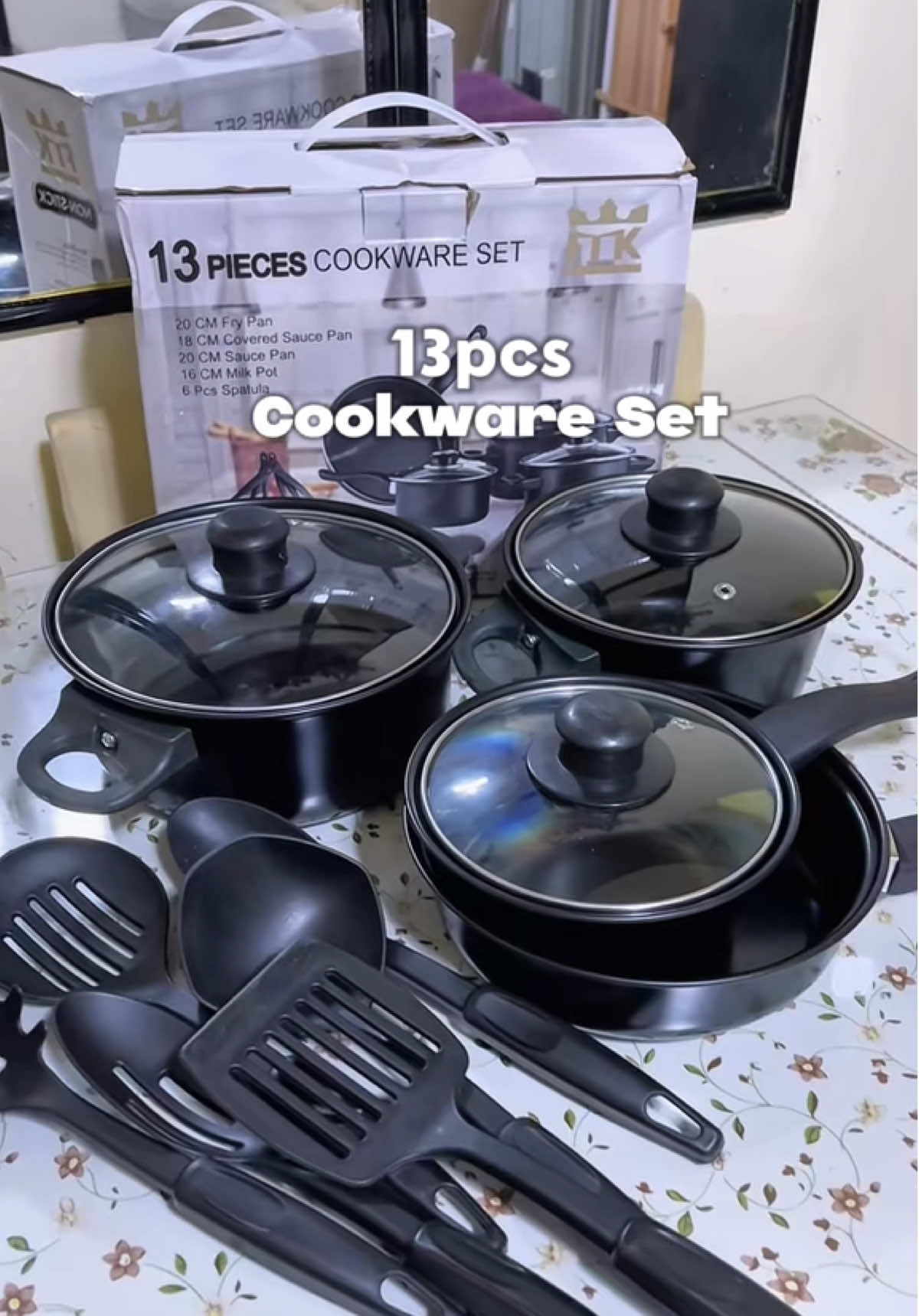 13 pieces Cookware Set for only ₱370! Grabe napaka mura nalang ngayon dating ₱1,500 pesos.  #cookware #cookwareset #kitchenware #kitchencookware #kitchenessentials 