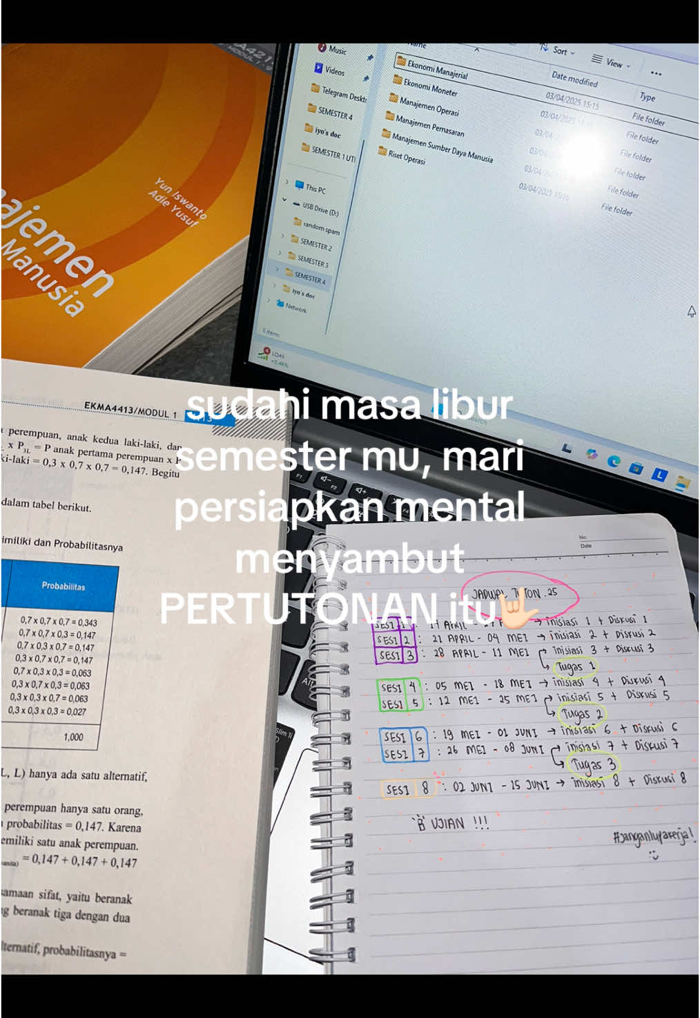 siap dihajar tuton dengan menuntaskan 3 matkul dalam 1hari🥰 #ut #universitas #universitasterbuka #ptn #kuliah #tuton #fypage #xybca 