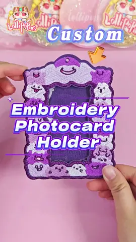 We usually make more plush photocard holder, acrylic photocard holders.This is our first time to make embroidery photocard holder.The production process is more complicated, so the moq is relatively high. Artists who want to customize can consider samples first, and then decide whether to make bulk.  Artist:https://www.instagram.com/atanadinatadesign/.  #fyp #merch #customize #manufacturing #customization #lollipopins #artistalley #custom #manu #artist #card #photocardholder #embroidery