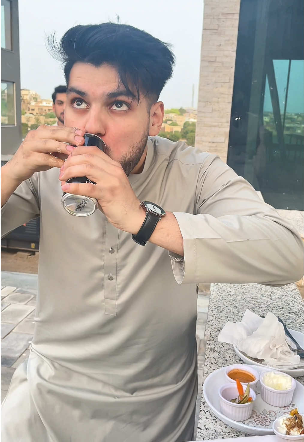 Abdul vs haider 😂 Arabic food challenge @Haider Nasir Sandhu #rockpaperscissors #arabicshuwarma #bahriatown #food #challenge #funny #viral #fyp #eid 