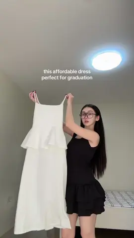 budget friendly graduation dress! #fyp #graduationdress #graduation #whitedress #affordable 