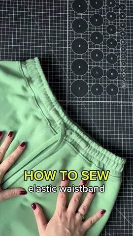 How to sew an elastic waistband🤩🤗 #howtosew #sewingtutorial #learntosew 