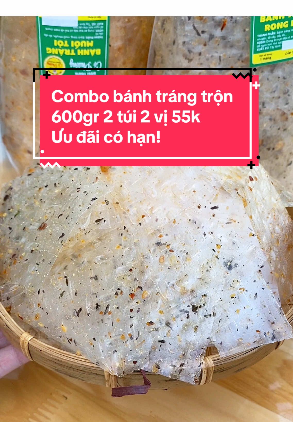 Combo 600gr Bánh tráng trộn rong biển và bánh tráng trộn muối tỏi ưu đãi có hạn! #nhunguyen28 #review #reviewfood #anvat #banhtrangtron #dacsantayninh #banhtrang #banhtrangrongbien #banhtrangmuoitoi 