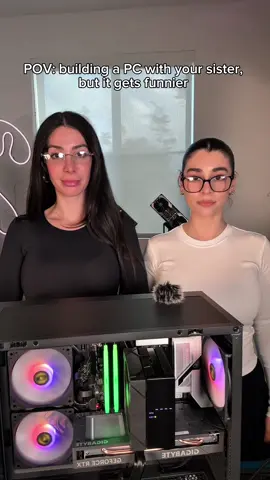 Would you trust my sister building your PC?👀 @Mazu Fashion #fyp #halloftech #techbaddie #gaming #pc #mazufashion #gamingpc #supportsmallbusiness #pcsetup #funny #fun 