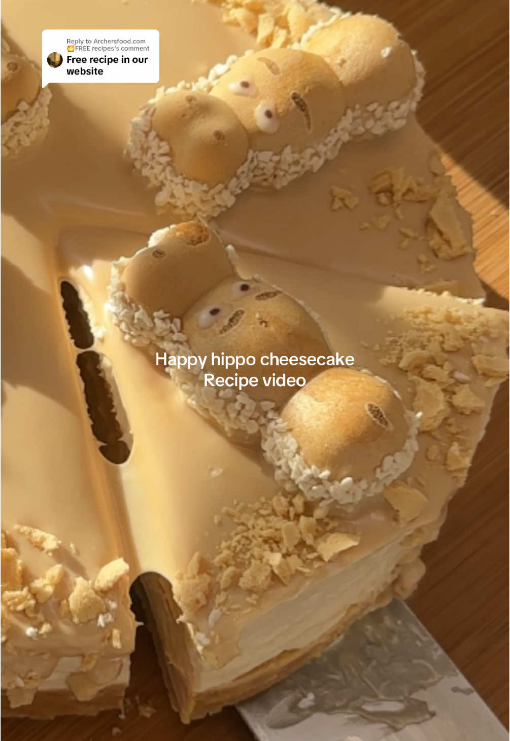 Replying to @Archersfood.com🍯FREE recipes free recipe in our website link in bio https://archersfood.com/happy-hippo-no-bake-cheesecake/ Happy hippo no bake cheesecake 🤍 this is the recipe VIDEO the quantities and step by step are explained in our website. Thank you.  #recipes #creatorinsights #food #EasyRecipes #dessert #FoodTok #kinder #cheesecake #nobakecheesecake #happyhippo #nobake #noovendessert #noovencheesecake #happyhippocheesecake 
