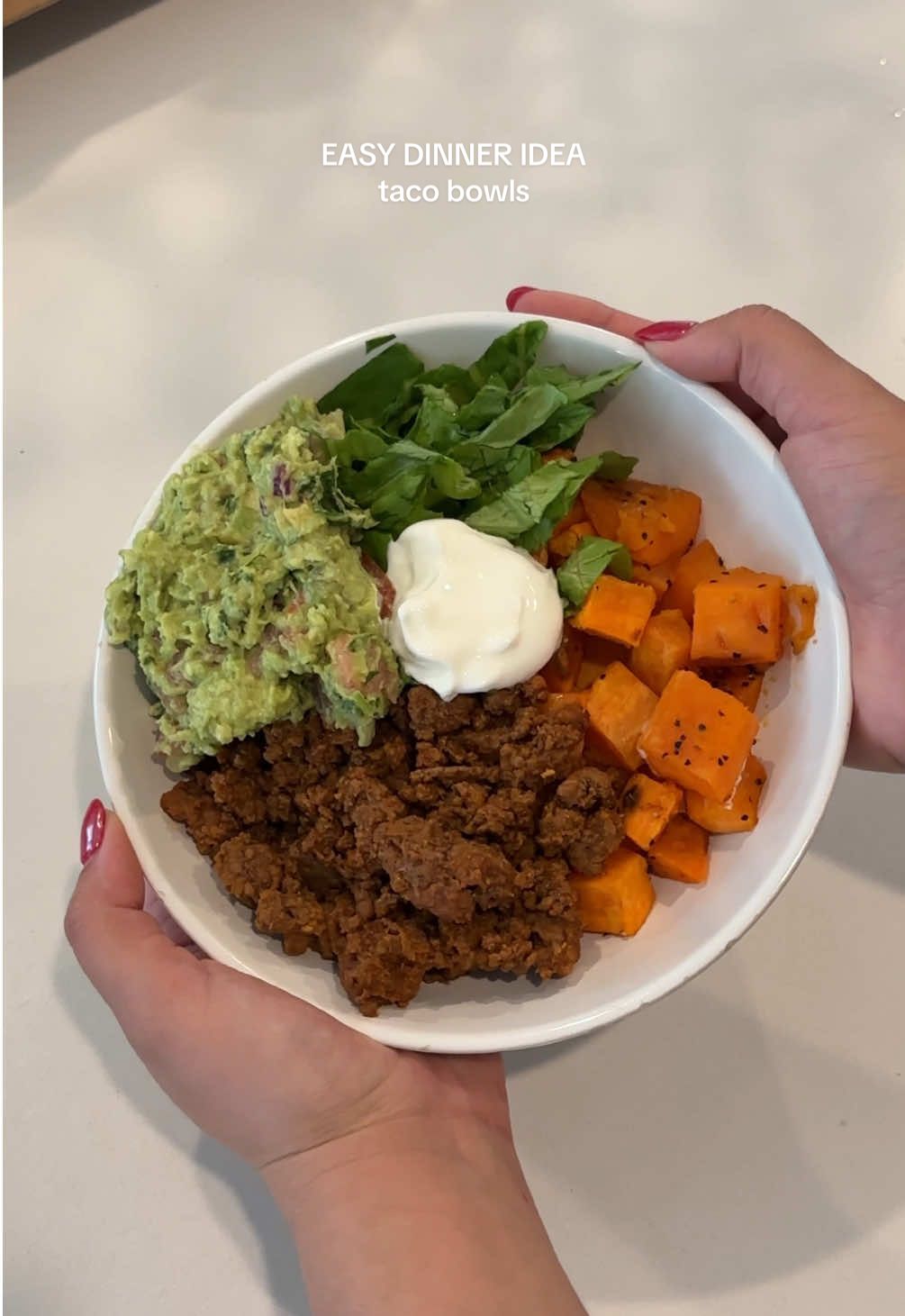 This was so yummy! Also family friendly.. just made my son a regular taco 😋 #easydinnerideas#healthydinnerideas#tacobowls#familyfriendlymeals#mealideas#lowcarbhighprotein#highproteinrecipes#quickdinnerideas
