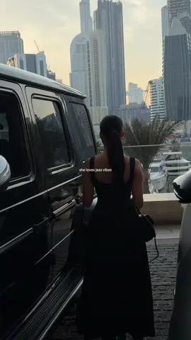 Slow jazz & gwagon 🤍 travelling with Performance One | Dubai  #jazz #slowlifestyle #fyp #foryou #dubai #feminineenergy #divinefeminine #darkfeminineenergy #aesthetic #gwagon #classystyle #luxury 
