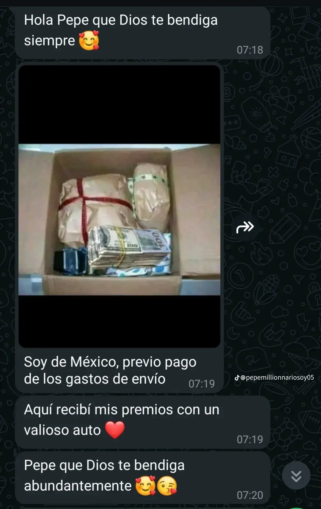 Pago México antes de la entrega a FedEx......
