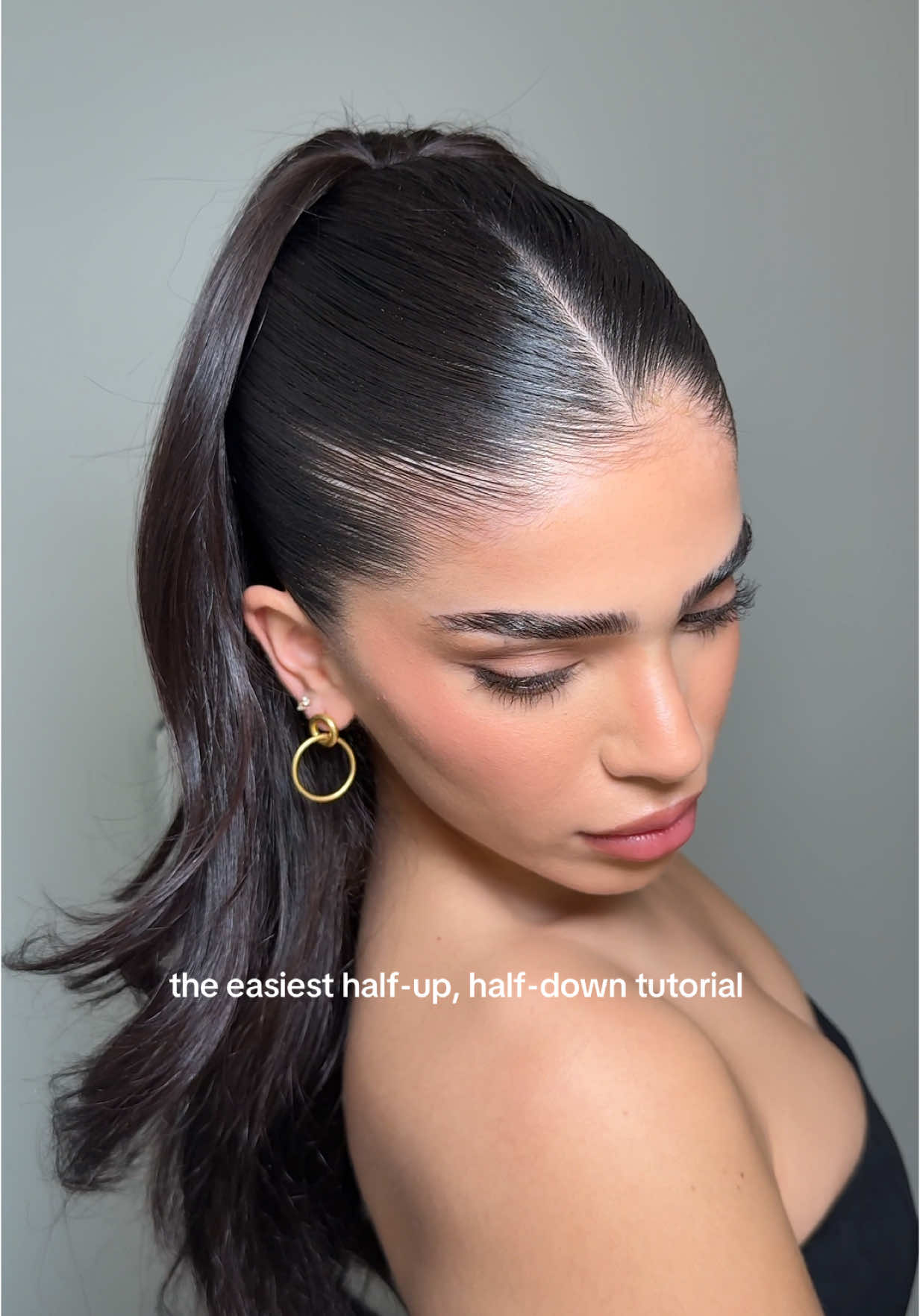 this is 100% my new fav hairstyle & it was SO easy… #hairstyletutorial  Products:  - @Mermade Hair boar bristle brush - @Shark Beauty Flex Fusion - @Walmart ‘diane’ boar bristle brush - @Fenty Hair hair gel, edge control gel, and edging brush