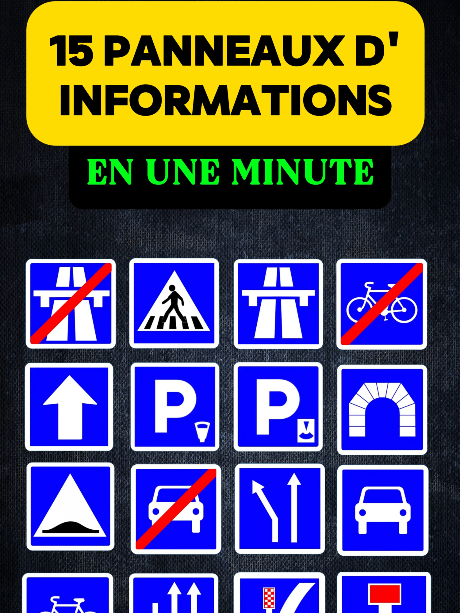 Les Panneaux d'informations - Panneaux à Fonds Bleu 🚦🔥 Apprends le Code de la Route en toute simplicité avec @codeplusroute2 ! 📖✨ Des astuces, des quiz et des conseils pour réussir ton examen 🎯✅ Abonne-toi et prends la route vers la réussite ! 🚦🔥 #codedelaroute #code_de_la_route #permisdeconduire #codedelaroute2025 #permis #permisfrance #passersonpermis #revision #panneaux #coderoute #quizfr #autoecole