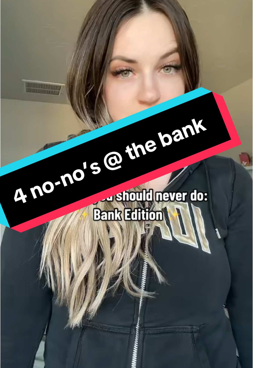 4 things you should never do at the bank 🏦 💰 ❌  #iworkatthebank #bankers #banklife #fypシ  