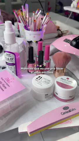 💅🏻✨Materiais pra unha que uso 💖#fouryou #iniciante 