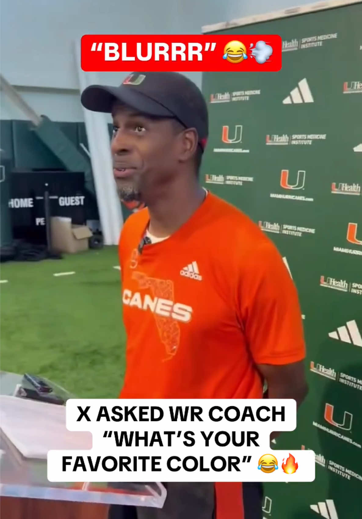 Gotta love that BLURRR 😂🔥 #football #widereceiver #blurrr #catch #touchdown #xavierrestrepo #kevinbeard #miamifootball #miamihurricanesfootball #miamihurricanes #athlete #sports #funny #CollegeFootball #highlight 