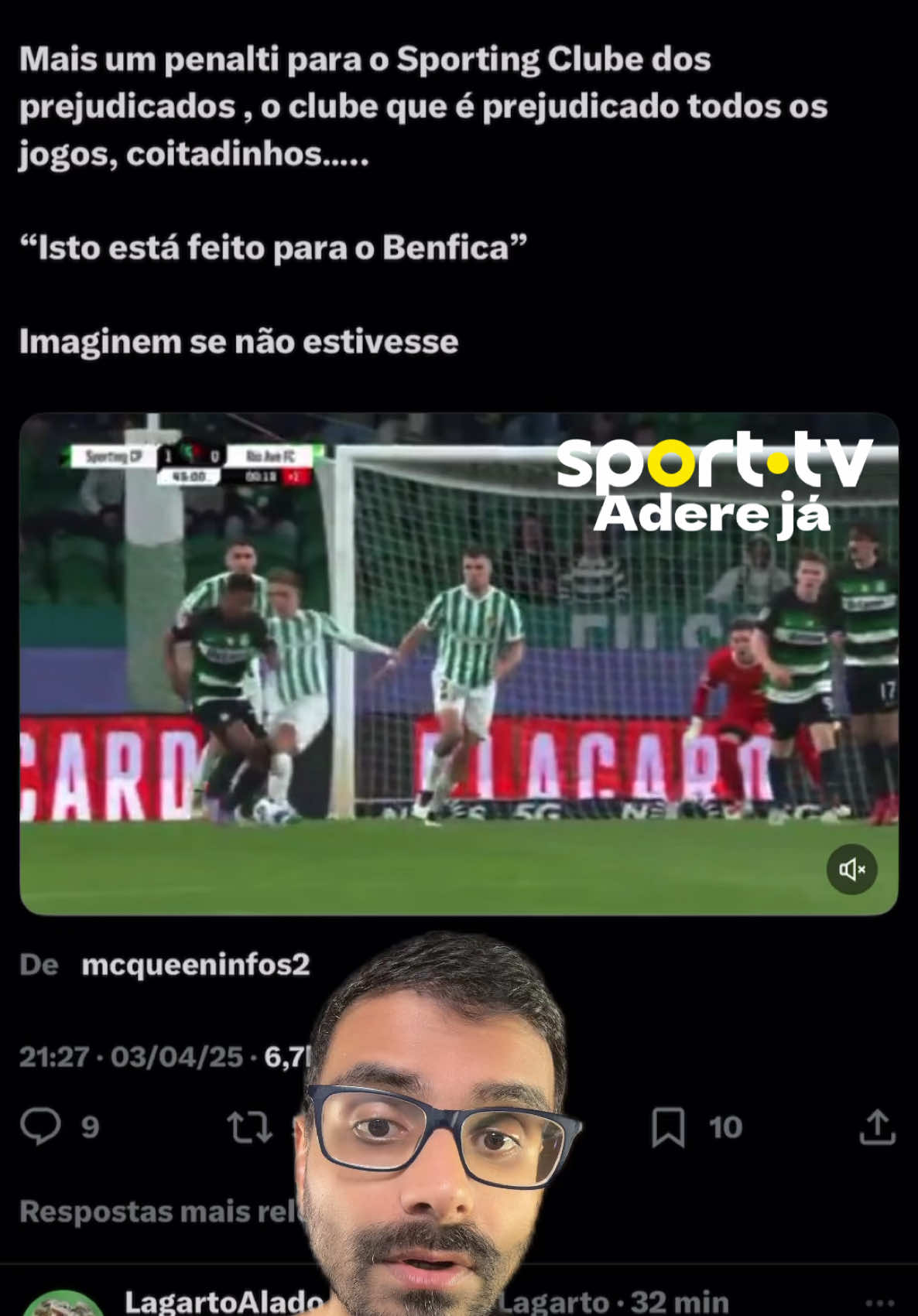 Penalty bem assinalado a favor do Sporting? ⬇️  Adere aos canais @sport tv 🙏 #futebol #sporting #penalty #ligaportugal #rioave #fy #fyp 