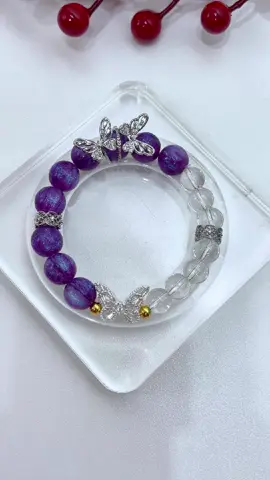 If purple you like,tell me,I will do more#crystalfun #jewllery #crystalhealing #DIY #handmadebracelet #spring 