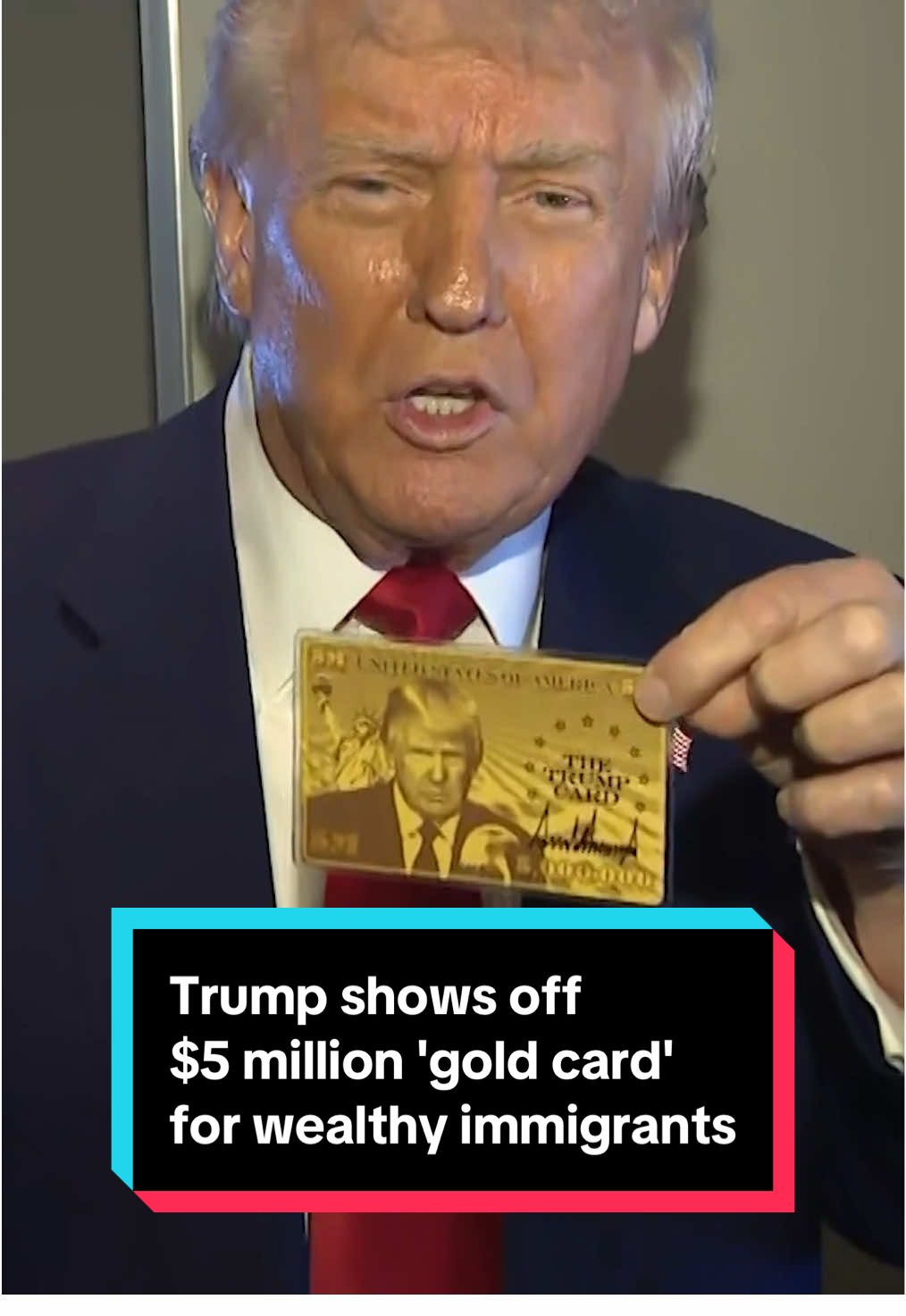 Speaking to reporters on Air Force One Thursday night, President Trump unveiled a $5 million 