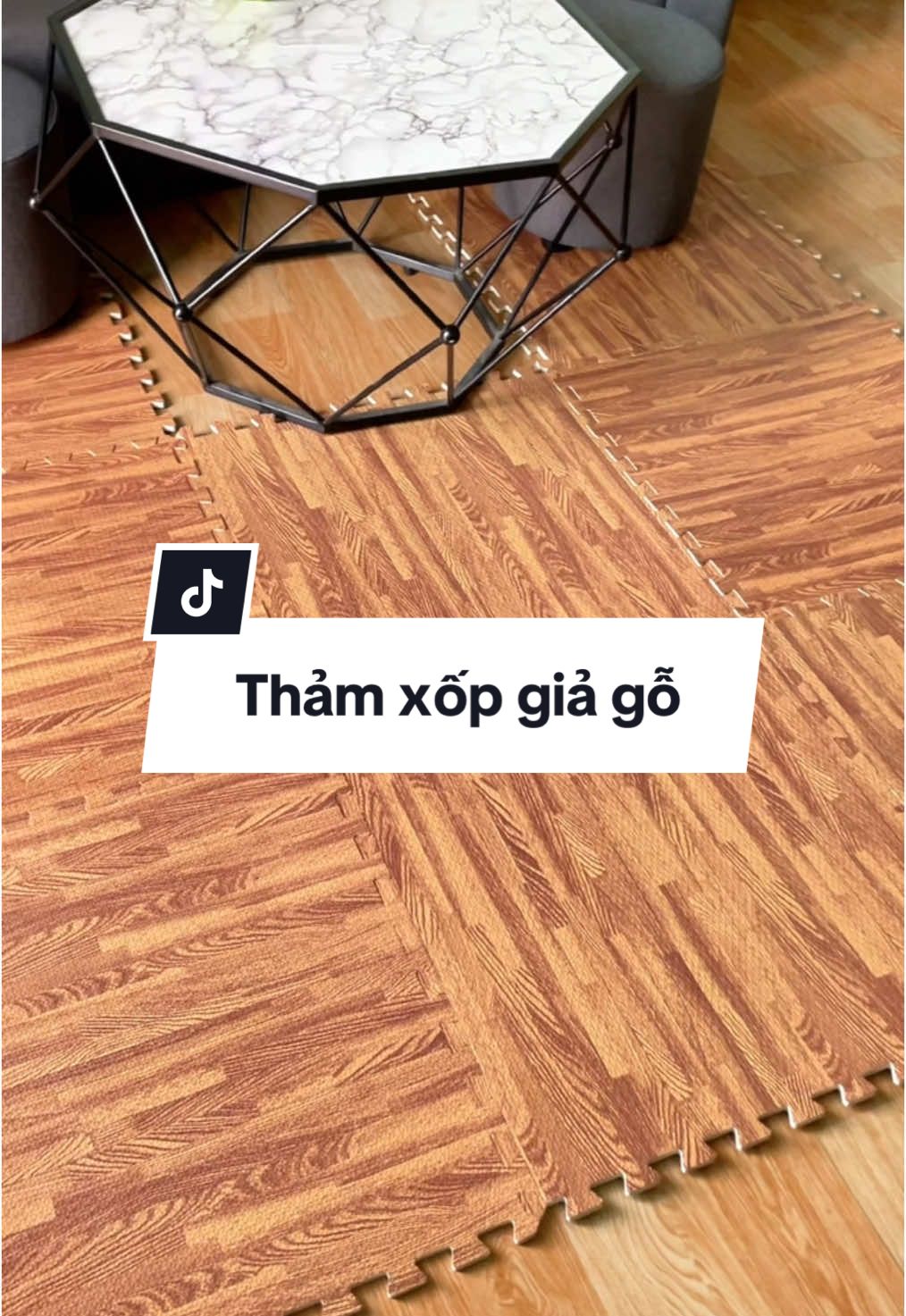 Thảm xốp giả vân gỗ ghép sàn nhà.#xopghepsan #xopgiago #thamxopghep #tongkhohavy 