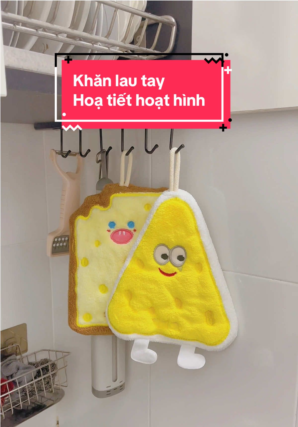 Khăn lau tay thấm hút tốt, nhanh khô hoạ tiết hoạt hình dễ thương cho nhà bếp, phòng tắm. #khanlautay #tiktokshop44 #tiktoksale #khanlaudanang #khanlaubep #seedhouse_ 