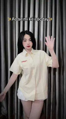 Áo sơ mi kẻ sọc ngắn tay#aosomi #áo #aococtay #xuhuong #viral 
