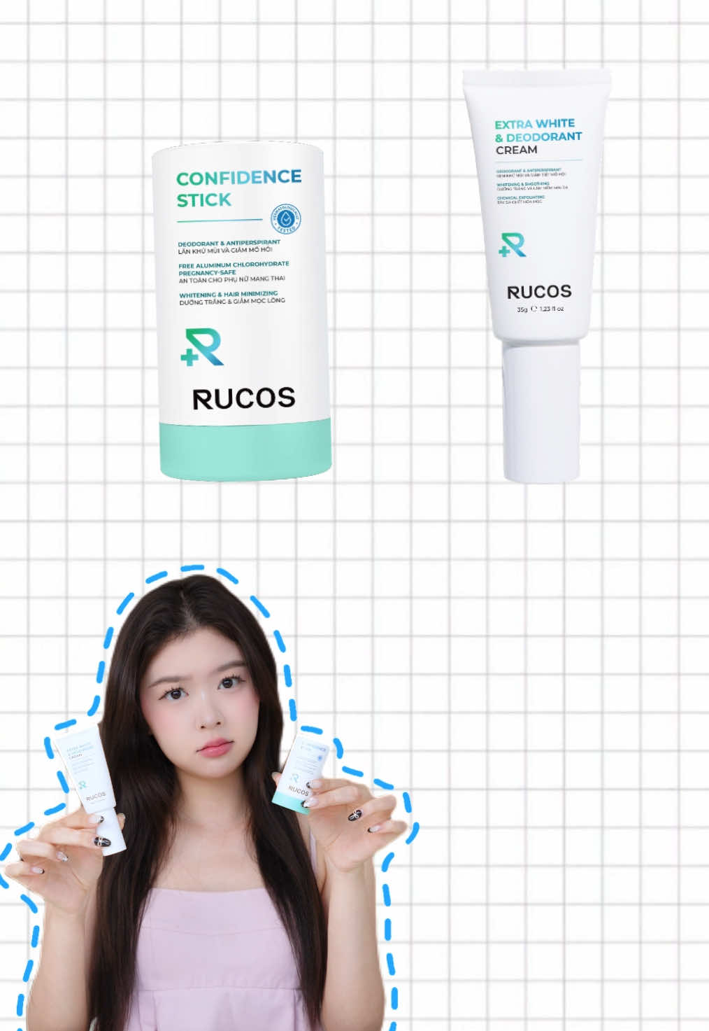 Mỗi làn da đều có nhu cầu riêng, quan trọng là chọn sản phẩm phù hợp để vừa chăm sóc da đúng cách, vừa mang lại cảm giác thoải mái suốt cả ngày. 📍 Bạn đã tìm thấy sản phẩm phù hợp với mình chưa? #Rucos #ConfidenceStick #ExtraWhiteDeodorantCream