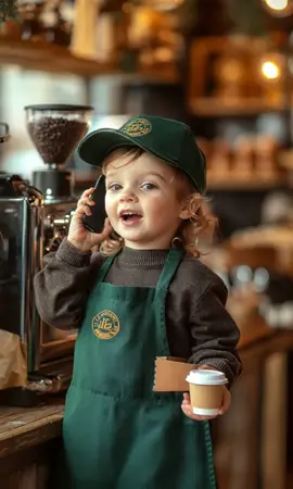 Baby Barista Calls Boss for a Day Off ☕📞 This tiny barista has made too many cappuccinos and needs a break! Will the boss give them time off? 👶😂 #BabyBarista #FunnyBaby #BossCall #DayOffRequest #BabyComedy #WorkingBaby #CoffeeBaby #CuteAndFunny #ComedyShorts #ViralBaby