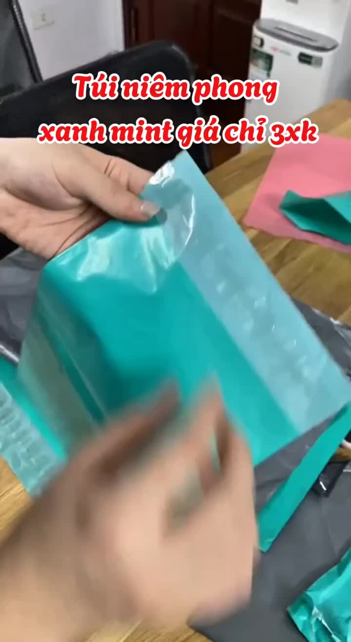 Review túi gói hàng niêm phong xanh mint dày 3 lớp!#tuigoihang#tuiniemphong#tuigoihangniemphong#kinhdoanh#kinhdoanhonline#tiktokshop#viral# fyb